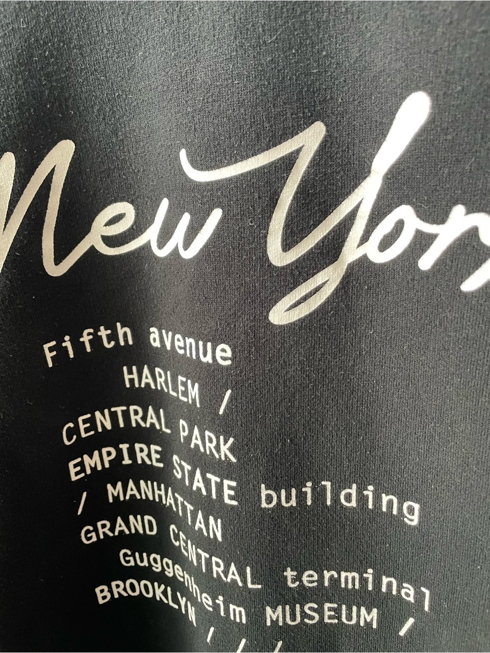 Twik Simons Black "New York" Graphic List Sweatshirt - Size M - FAIR Condition - Picture 5 of 10